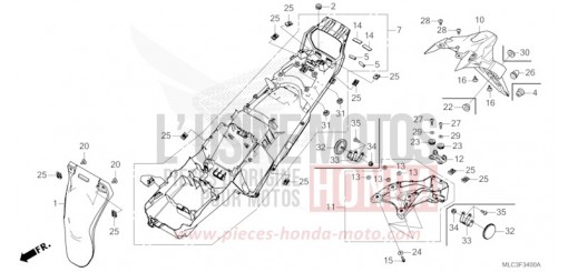 REAR FENDER XL750T de 2026